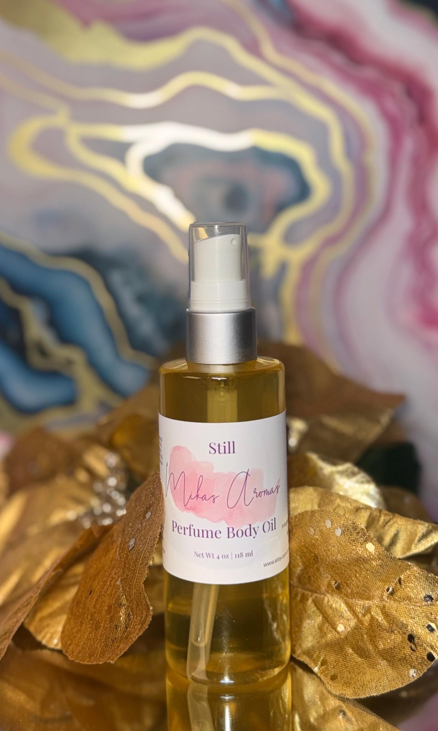 Still Perfume Body Oil – Soft Vanilla Musk Floral Scented Body Oil, 4 oz