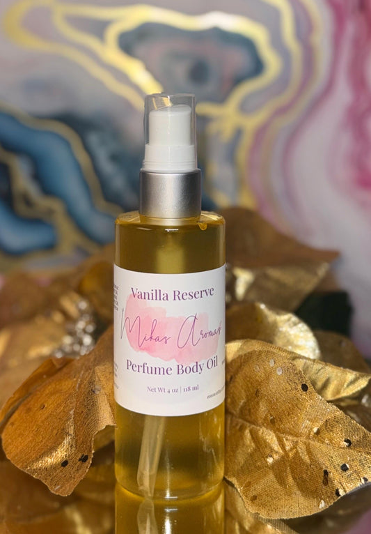 Vanilla Reserve Perfume Body Oil – Spiced Vanilla Rum Resin Scented Body Oi, 4 oz
