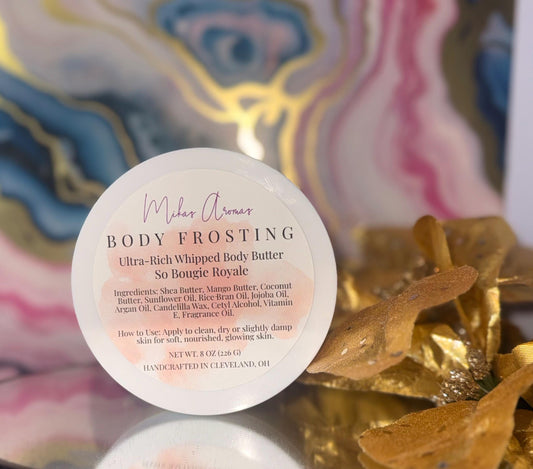 So Bougie Royale | Whipped Body Butter | Luxe Body Frosting | Blackcurrant Rum Vanilla Moisturizing Cream