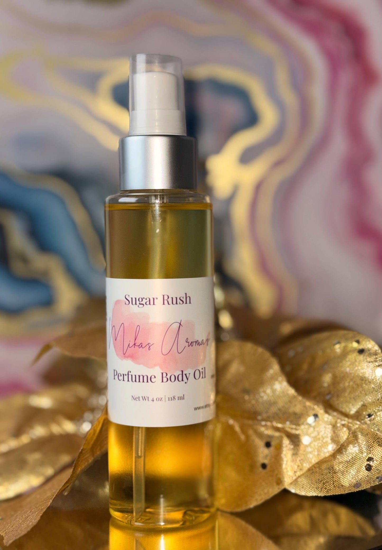 Sugar Rush Perfume Body Oil – Cotton Candy Vanilla Scented Body Oil | Mikas Aromas 4 oz