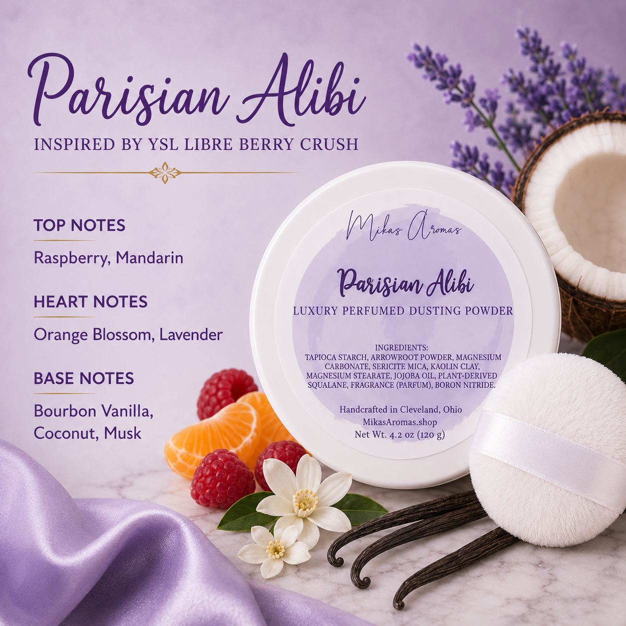Parisian Alibi Luxury Perfumed Dusting Powder