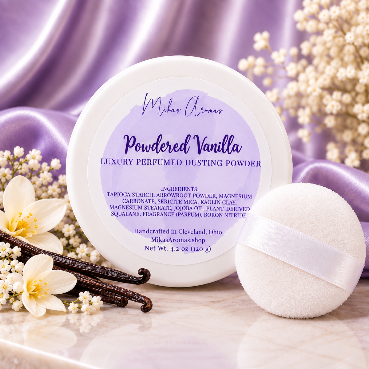 Powdered Vanilla Luxury Perfumed Dusting Powder