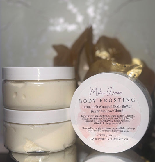 Berry Mallow Cloud | Whipped Body Butter | Luxe Body Frosting | Sweet Marshmallow Berry Moisturizing Cream