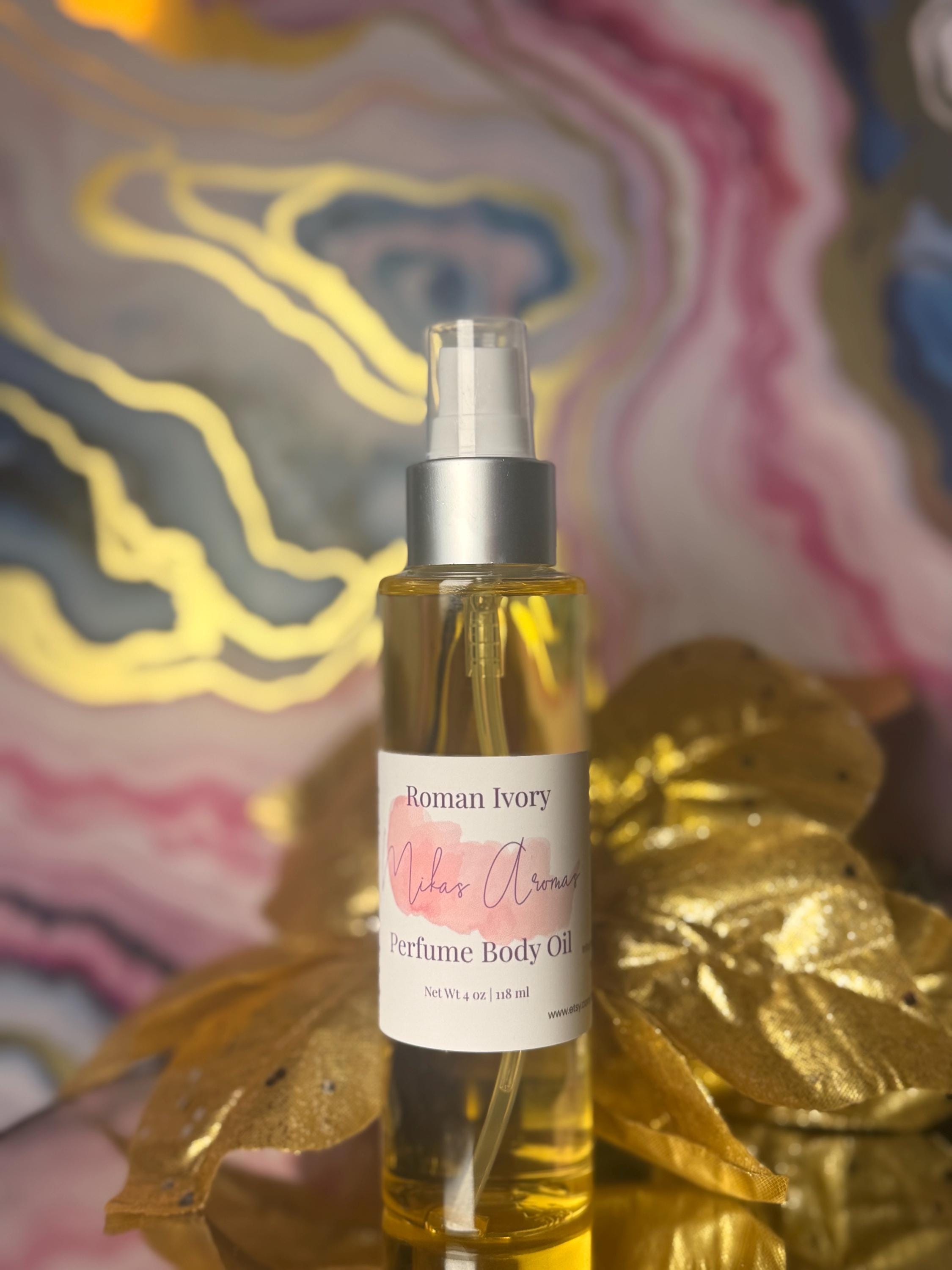 Roman Ivory Perfume Body Oil – Marshmallow Vanilla Citrus Scented Body Oil | Mikas Aromas 4 oz