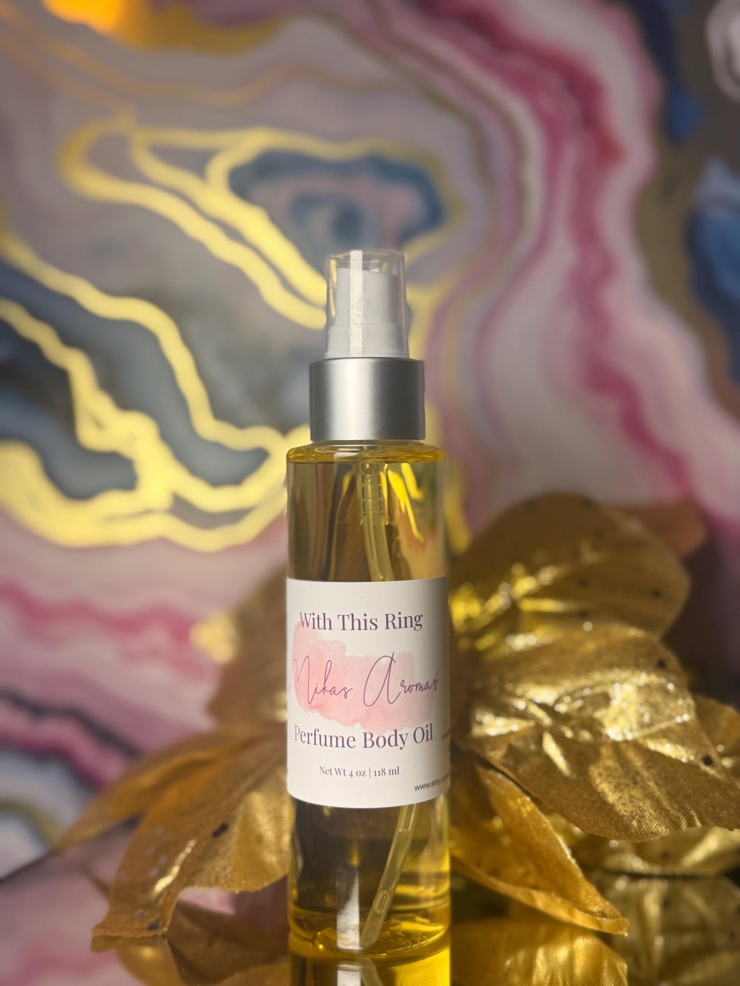 With This Ring Perfume Body Oil – Champagne Vanilla Floral Scented Body Oil | Mikas Aromas 4 oz