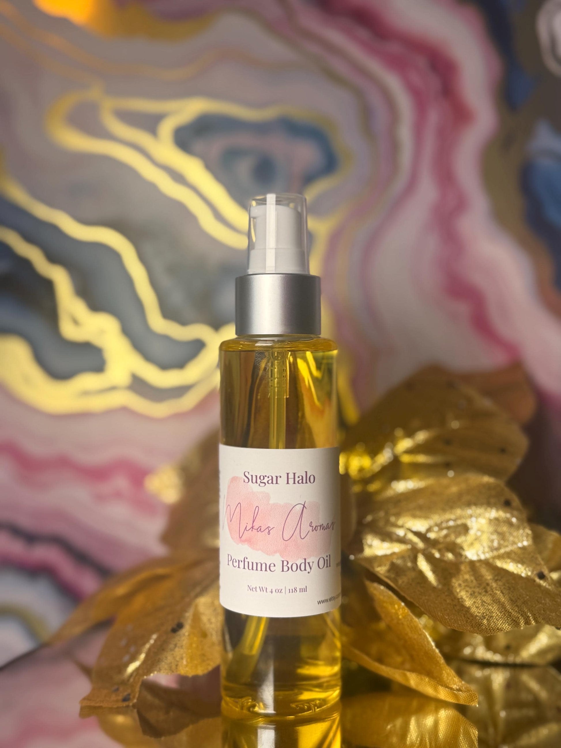 Sugar Halo Perfume Body Oil – Vanilla Sugar Bakery Scented Body Oil | Mikas Aromas 4 oz