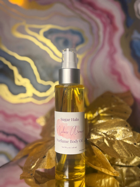 Sugar Halo Perfume Body Oil – Vanilla Sugar Bakery Scented Body Oil | Mikas Aromas 4 oz