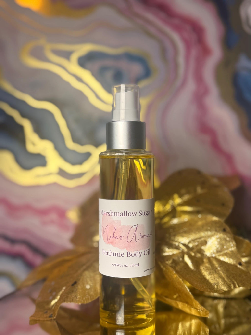 Marshmallow Sugar Perfume Body Oil – Fluffy Vanilla Candy Gourmand Scented Body Oil | Mikas Aromas 4 oz