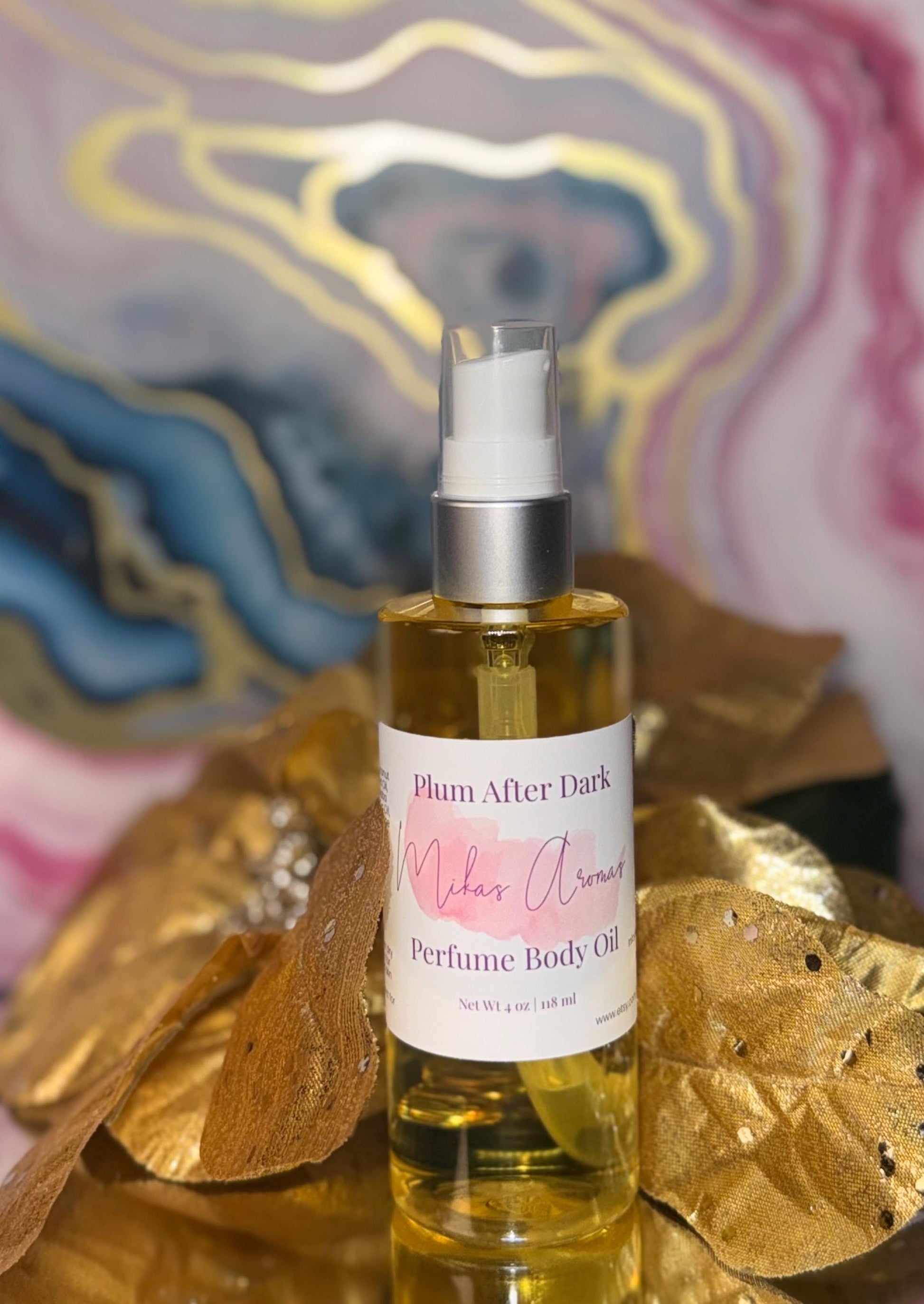 Plum After Dark Perfume Body Oil – Moody Plum Vanilla Woods Scented Body Oil | Mikas Aromas 4 oz