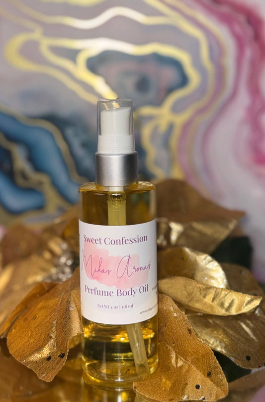 Sweet Confession Perfume Body Oil – Marshmallow Orange Blossom Scented, 4 oz