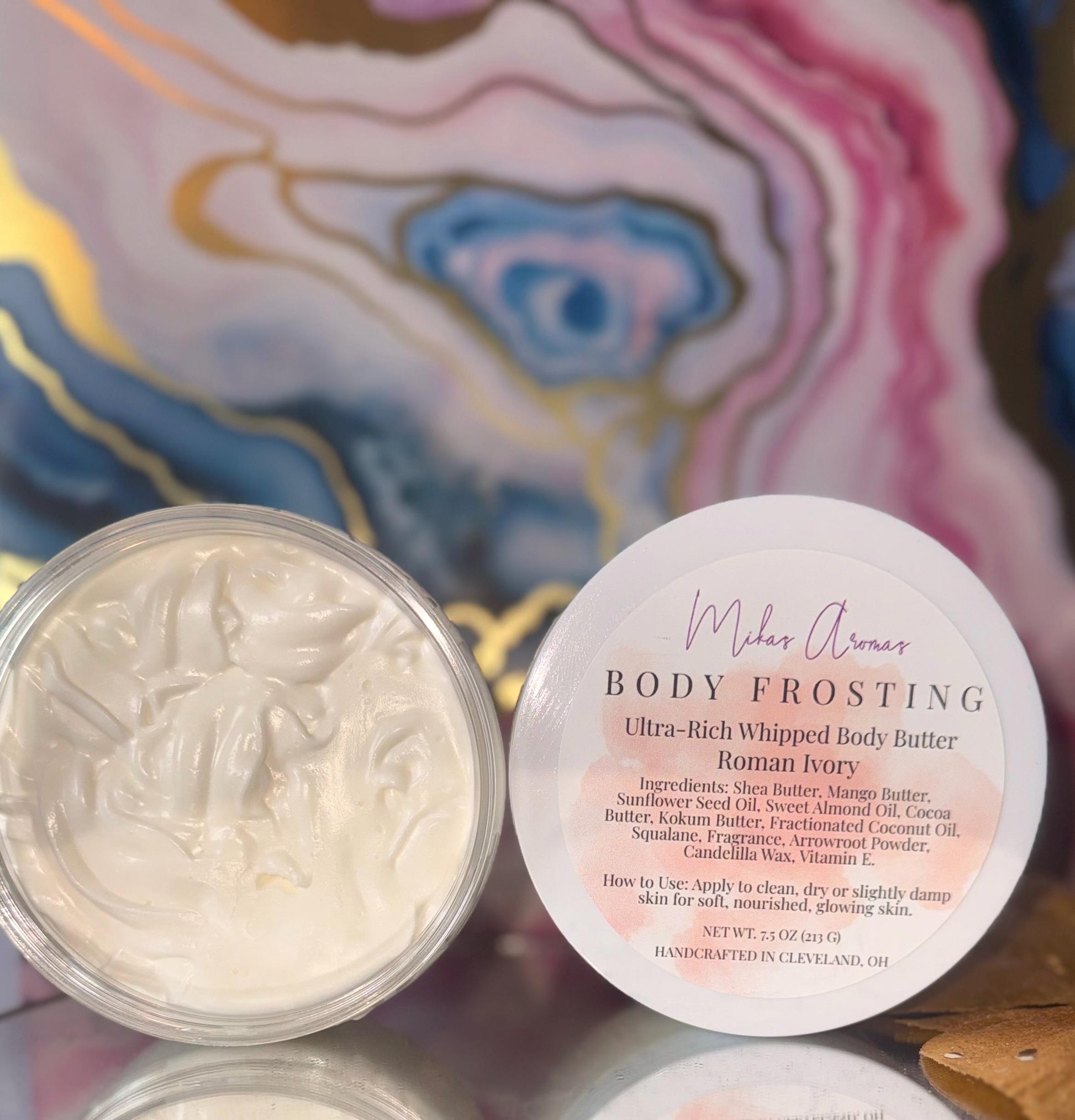 Roman Ivory | Whipped Body Butter | Luxe Body Frosting | Citrus Marshmallow Vanilla Moisturizing Cream