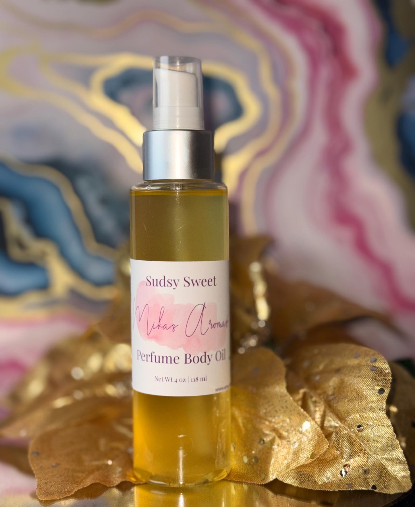 Sudsy Sweet Perfume Body Oil – Strawberry Bubblegum Clean Musk Scented Body Oil | Mikas Aromas 4 oz
