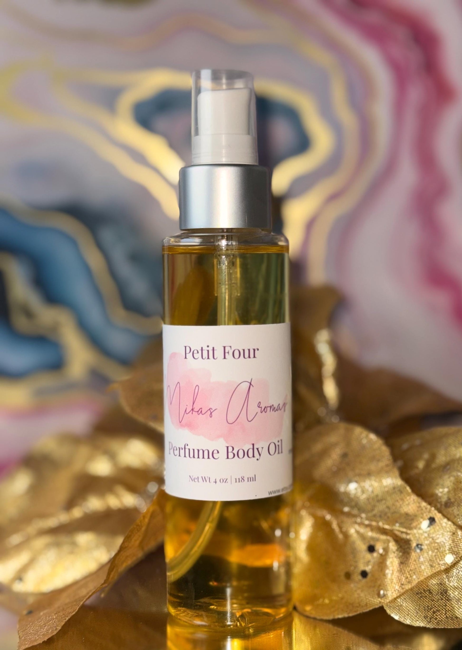 Petit Four Perfume Body Oil – Sweet Coconut Vanilla Musk Scented Body Oil | Mikas Aromas 4 oz