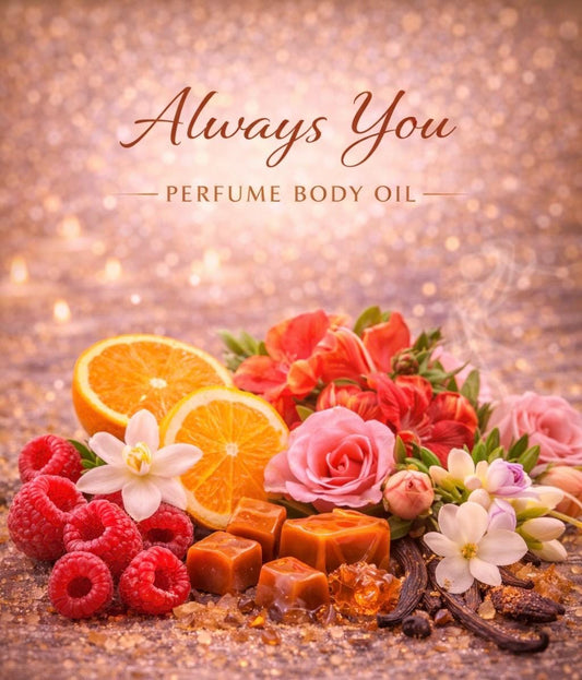 Always You Perfume Body Oil – Raspberry Rose Vanilla Musk Scented Body Oil | Mikas Aromas 4 oz