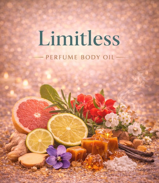 Limitless Perfume Body Oil – Ginger Grapefruit Amber Scented Body Oil | Mikas Aromas 4 oz