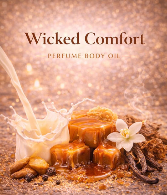 Wicked Comfort Perfume Body Oil – Creamy Milk Vanilla Tonka Bean Scented Body Oil | Mikas Aromas 4 oz
