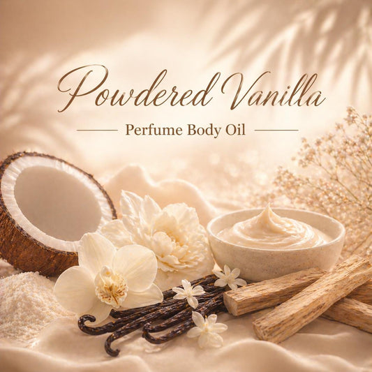 Powdered Vanilla Perfume Body Oil – Coconut Powder Vanilla Musk Scented Body Oil
