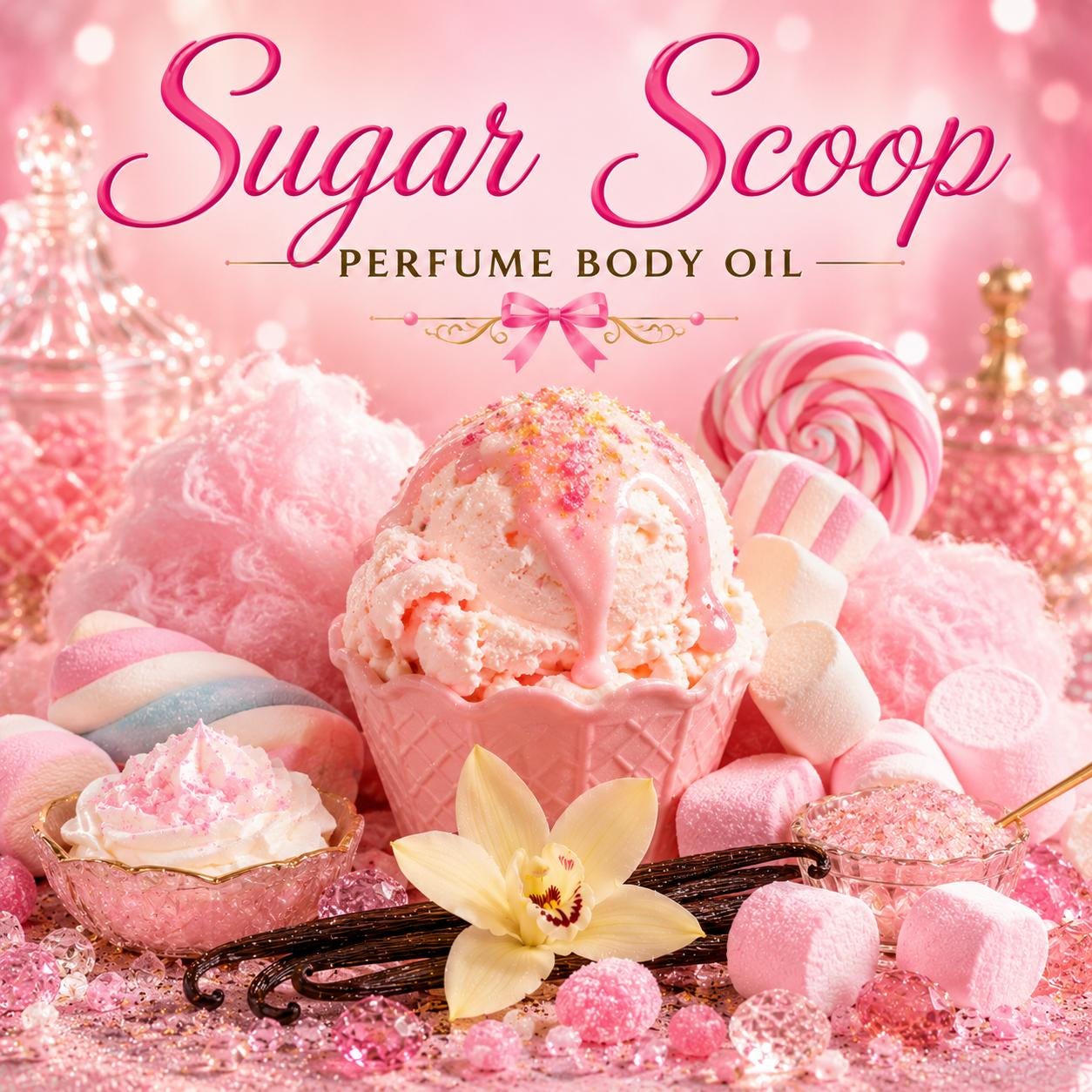 Sugar Scoop Perfume Body Oil – Cotton Candy Ice Cream Marshmallow Body Oil | Mikas Aromas 4 oz