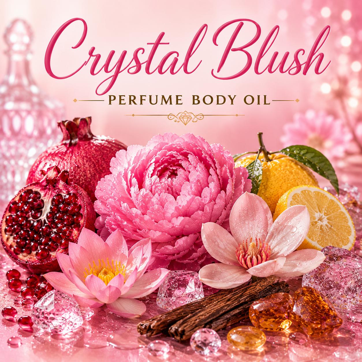 Crystal Blush Perfume Body Oil – Fresh Fruity Floral Body Oil | Mikas Aromas 4 oz