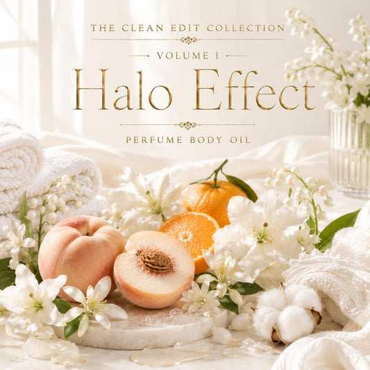 Halo Effect Perfume Body Oil – White Peach Clean Musk Perfume Body Oil | Mikas Aromas 4 oz