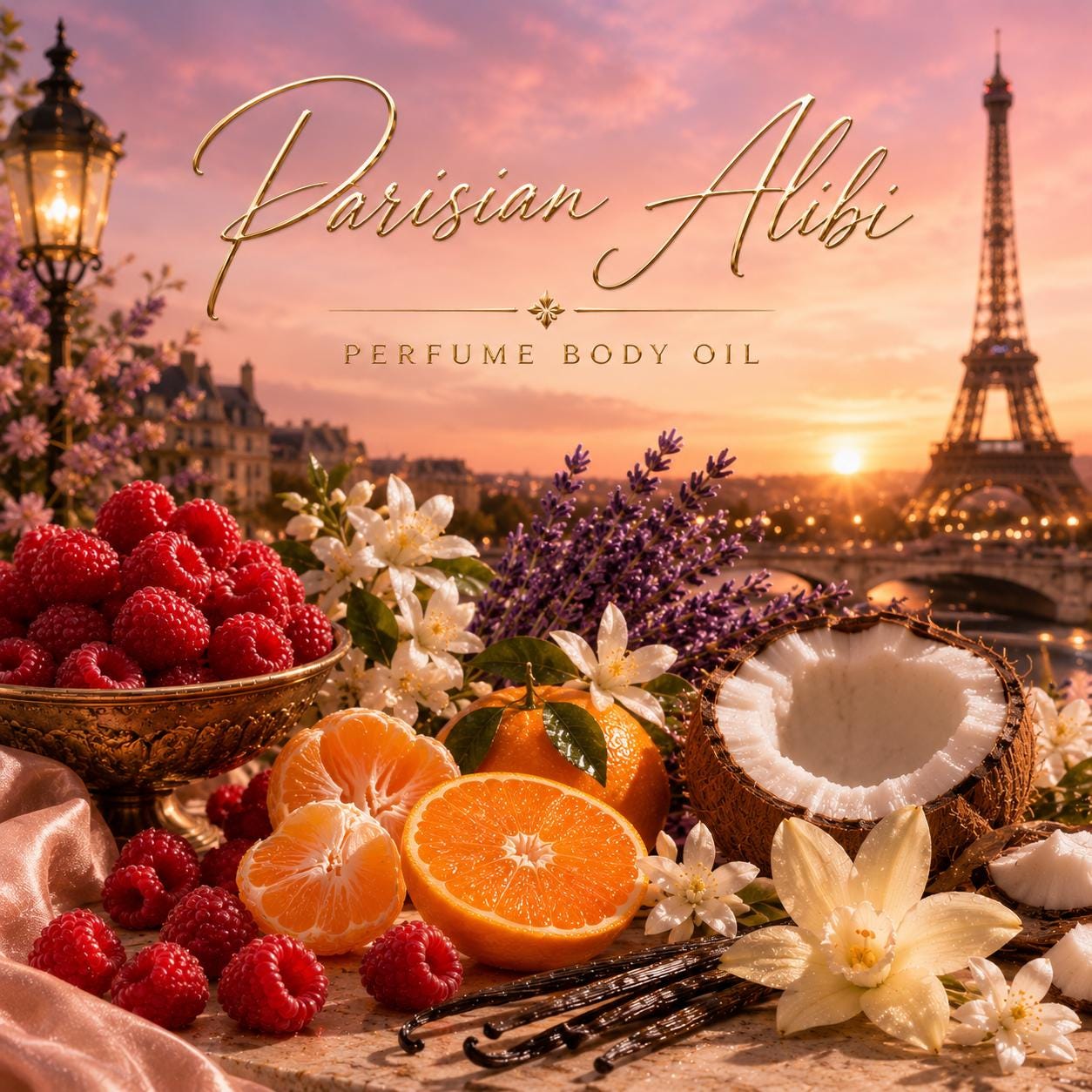 Parisian Alibi Perfume Body Oil – Raspberry Vanilla Coconut Perfume Body Oil | Mikas Aromas 4 oz