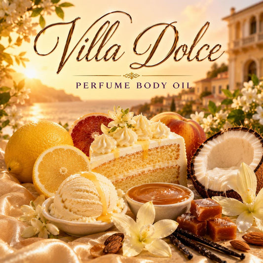 Villa Dolce Perfume Body Oil – Creamy Lemon Vanilla Gourmand Body Oil | Mikas Aromas 4 oz