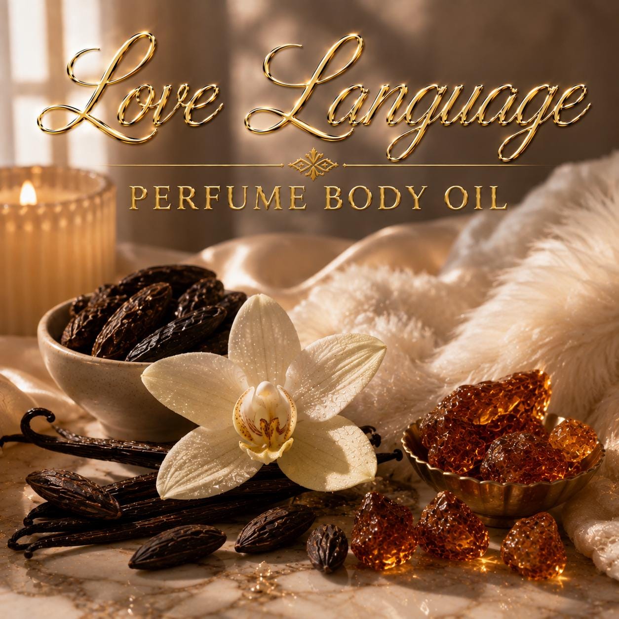Love Language Perfume Body Oil – Tahitian Vanilla White Musk Body Oil | Mikas Aromas 4 oz
